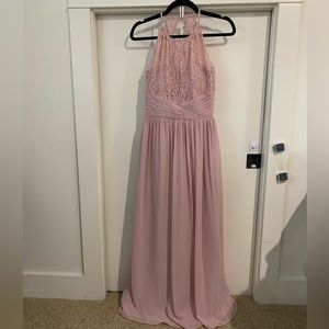 Blush Full Length Bridesmaids Dress
